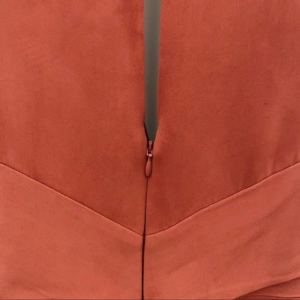 Reiss Gracie Pleat Detailed Midi Dress, Rust - Picture 8 of 11